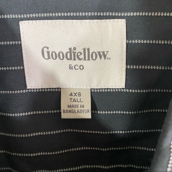 Goodfellow & Co Men’s Short Sleeve Button Down Striped Shirt Tall - Picture 2 of 5